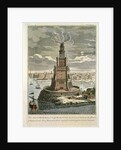 The Marble Watch Tower or Lighthouse Erected by Ptolemy Soter on the Island of Pharos, near the Port of Alexandria by English School