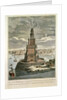 The Marble Watch Tower or Lighthouse Erected by Ptolemy Soter on the Island of Pharos, near the Port of Alexandria by English School