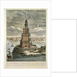 The Marble Watch Tower or Lighthouse Erected by Ptolemy Soter on the Island of Pharos, near the Port of Alexandria by English School