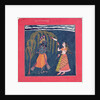 Krishna playing a flute by School Pahari