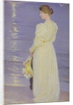 Woman in White on a Beach by Peder Severin Kroyer