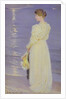 Woman in White on a Beach by Peder Severin Kroyer