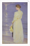 Woman in White on a Beach by Peder Severin Kroyer