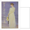 Woman in White on a Beach by Peder Severin Kroyer