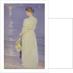 Woman in White on a Beach by Peder Severin Kroyer