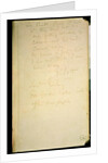 The last page of his diary, Antarctica, 29th March 1912 by Robert Falcon Scott
