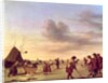 Golfers on the Ice near Haarlem, 1668 by Adriaen van de Velde