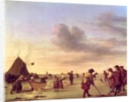 Golfers on the Ice near Haarlem, 1668 by Adriaen van de Velde