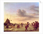 Golfers on the Ice near Haarlem, 1668 by Adriaen van de Velde