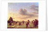 Golfers on the Ice near Haarlem, 1668 by Adriaen van de Velde