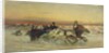 A Galloping Winter Troika at Dawn by Nikolai Egorevich Sverchkov