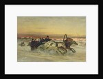A Galloping Winter Troika at Dawn by Nikolai Egorevich Sverchkov