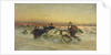 A Galloping Winter Troika at Dawn by Nikolai Egorevich Sverchkov