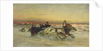 A Galloping Winter Troika at Dawn by Nikolai Egorevich Sverchkov