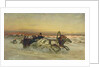 A Galloping Winter Troika at Dawn by Nikolai Egorevich Sverchkov