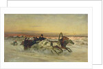 A Galloping Winter Troika at Dawn by Nikolai Egorevich Sverchkov