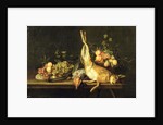 Still Life with Game and Fruit by Luis Menendez or Melendez