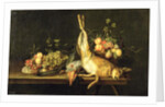 Still Life with Game and Fruit by Luis Menendez or Melendez