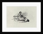 A Man in a Wheelbarrow from 'History of British Birds and Quadrupeds' publ 1815? by Thomas Bewick
