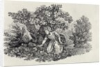 A Girl Gathering Flowers from 'History of British Birds and Quadrupeds' by Thomas Bewick