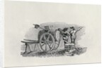 Two Men with a Barrel Cart by Thomas Bewick