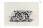 Two Men with a Barrel Cart by Thomas Bewick