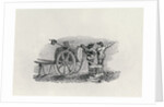 Two Men with a Barrel Cart by Thomas Bewick