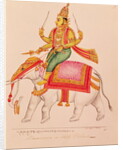 Indra, God of Storms, riding on an elephant, 1820-25 by Indian School