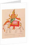 Indra, God of Storms, riding on an elephant, 1820-25 by Indian School