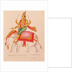 Indra, God of Storms, riding on an elephant, 1820-25 by Indian School