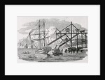 Loading Coal on Cargo Ships from 'History of British Birds and Quadrupeds' by Thomas Bewick