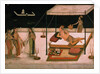 A Mughal prince receiving a lady at night, c.1680-90, Mughal by Unknown