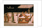 A Mughal prince receiving a lady at night, c.1680-90, Mughal by Unknown