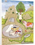 Rustam killing the White Demon by Indian School
