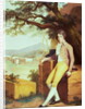 Portrait of Colonel David La Touche of Marcey with the Amphitheatre of Taormina and Etna Behind by Anna Nistri Tonelli