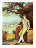 Portrait of Colonel David La Touche of Marcey with the Amphitheatre of Taormina and Etna Behind by Anna Nistri Tonelli