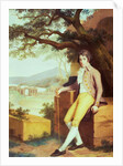 Portrait of Colonel David La Touche of Marcey with the Amphitheatre of Taormina and Etna Behind by Anna Nistri Tonelli