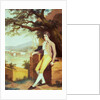 Portrait of Colonel David La Touche of Marcey with the Amphitheatre of Taormina and Etna Behind by Anna Nistri Tonelli