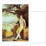 Portrait of Colonel David La Touche of Marcey with the Amphitheatre of Taormina and Etna Behind by Anna Nistri Tonelli