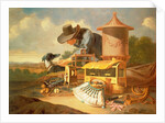 A Birdcatcher and His Dog by Antonius Leemans