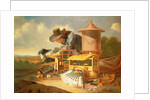A Birdcatcher and His Dog by Antonius Leemans
