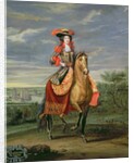 La Comtesse de Soissons Riding with a View of the Chateau de Vincennes by Jean-Baptiste Martin