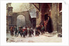 Snow Scene: Children Leaving School, c.1853 by Marc Louis Benjamin Vautier