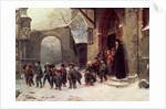 Snow Scene: Children Leaving School, c.1853 by Marc Louis Benjamin Vautier