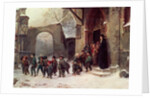 Snow Scene: Children Leaving School, c.1853 by Marc Louis Benjamin Vautier