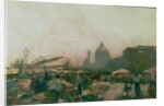 A Market with St. Charles' Church in the Distance, Vienna, c.1894 by Carl Moll