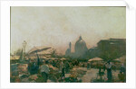 A Market with St. Charles' Church in the Distance, Vienna, c.1894 by Carl Moll