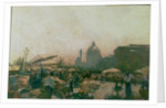 A Market with St. Charles' Church in the Distance, Vienna, c.1894 by Carl Moll