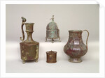 Censer, ewer, inkwell and 12th-13th century jug by Persian School