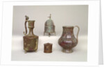 Censer, ewer, inkwell and 12th-13th century jug by Persian School